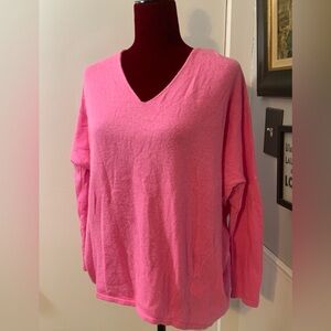 Pink V-Neck Women's sweater By Impressions size M/L